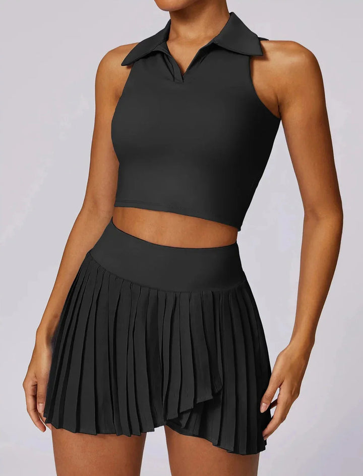 Catch the Summer Vibe Tennis Set - Stylish Skirt & Top Combo