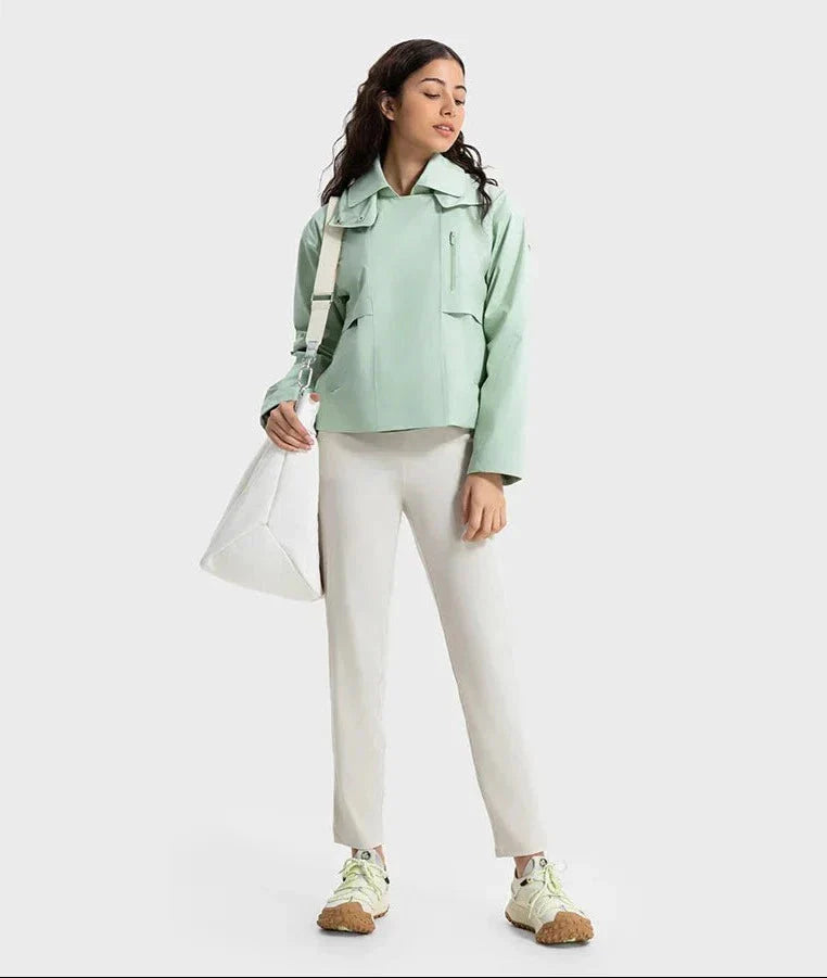 Versatile Windbreaker Jacket with Removable Hood