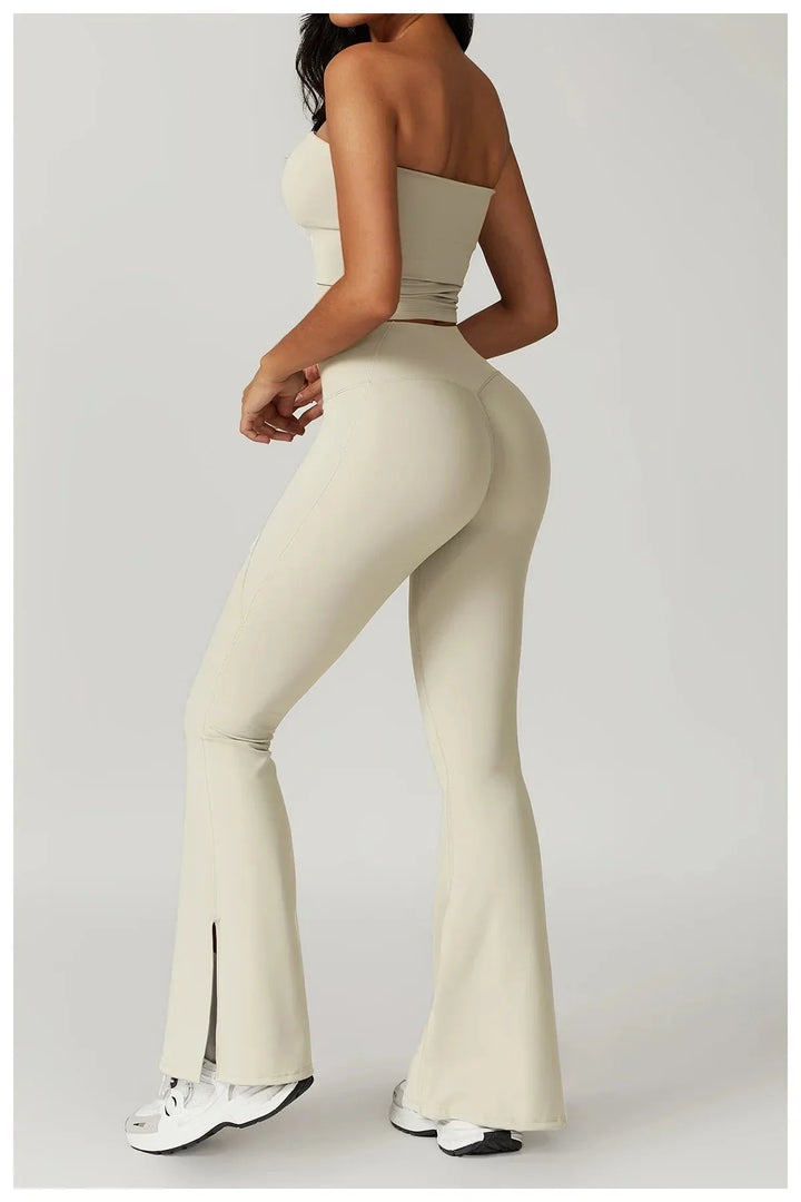 Elevate Your Workout: Flared Performance Leggings & Top Set