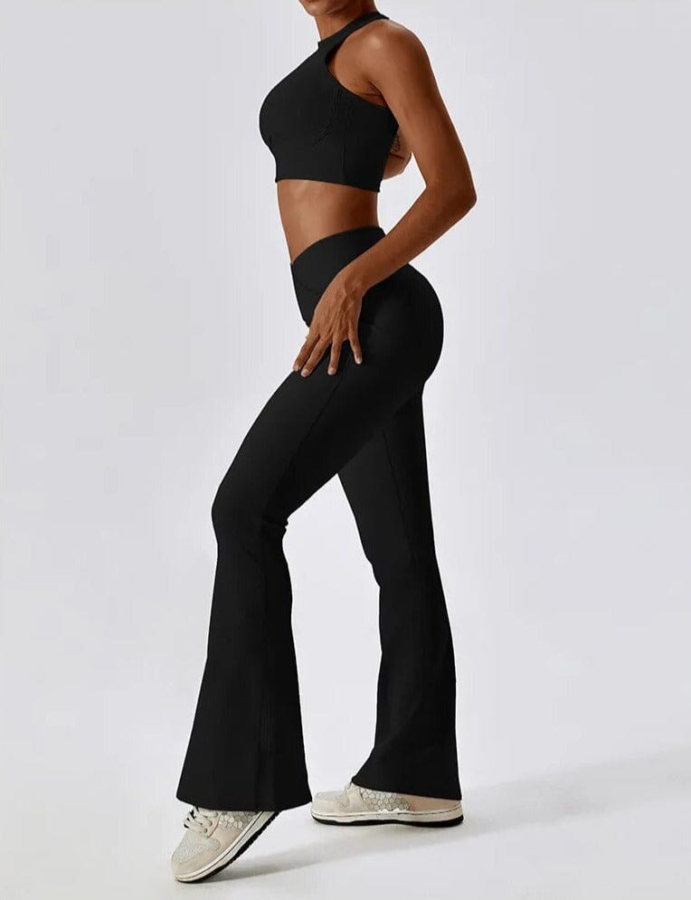 Harmony Racerback Flared Set - Leggings & Top Ensemble