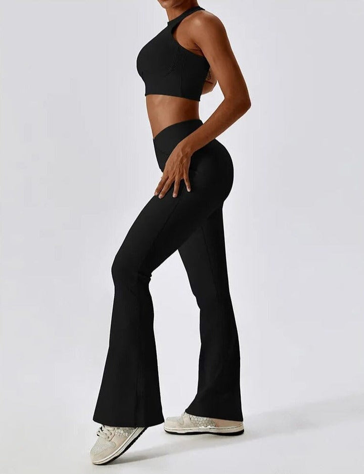 Harmony Racerback Flared Set - Leggings & Top Ensemble