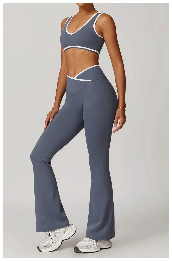 Elevate Your Workout: Myriad Gym Set with Stylish Leggings and Supportive Bra