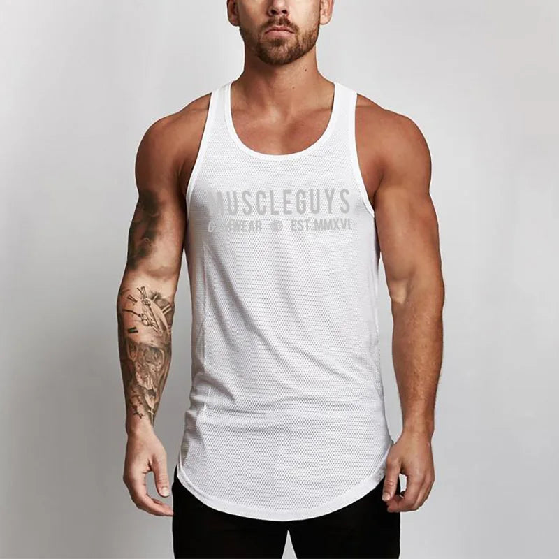 White MuscleGuys Tank Top