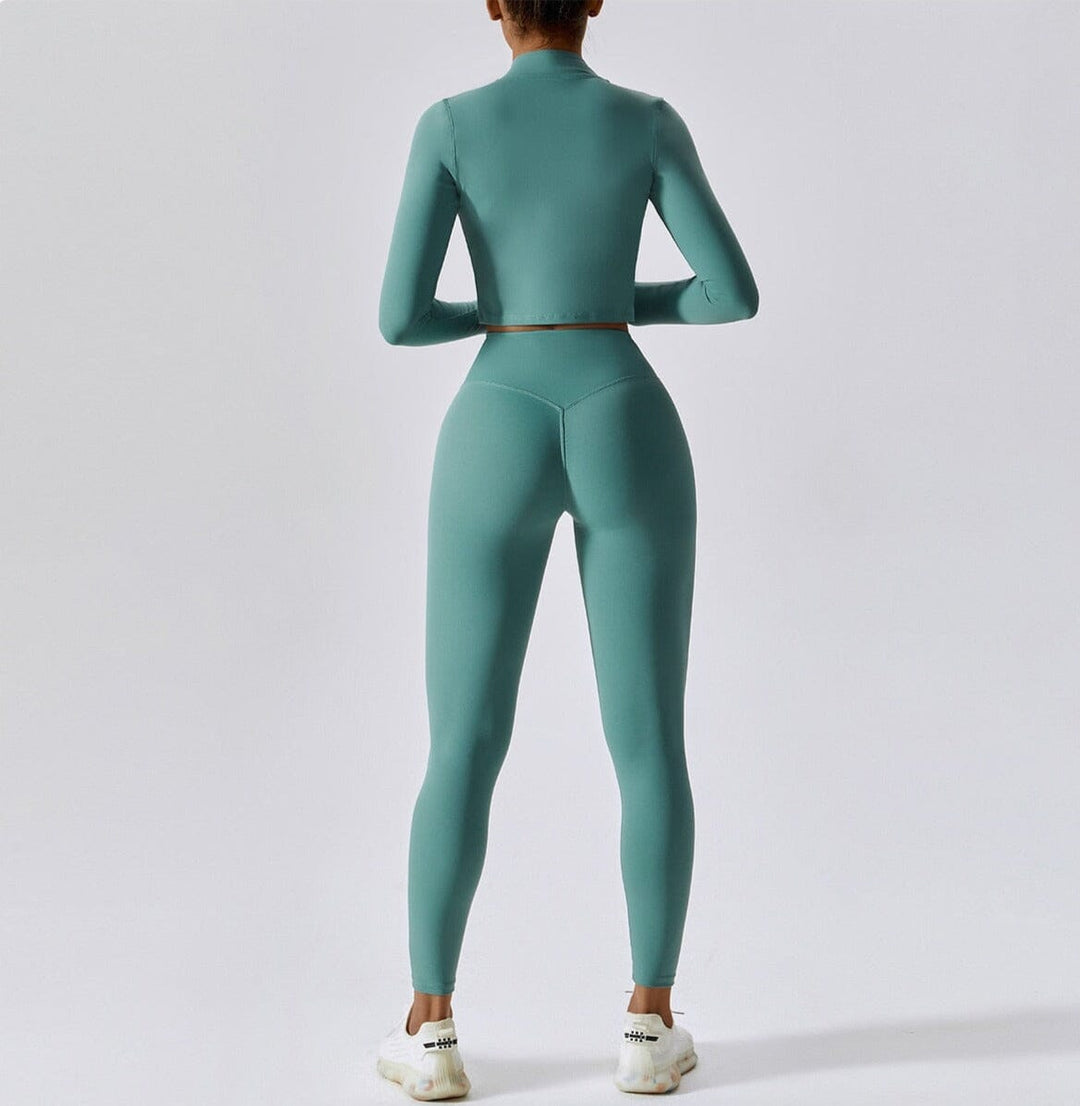 Ultimate Power Scrunch Set - Stylish Leggings, Chic Top & Trendy Jacket