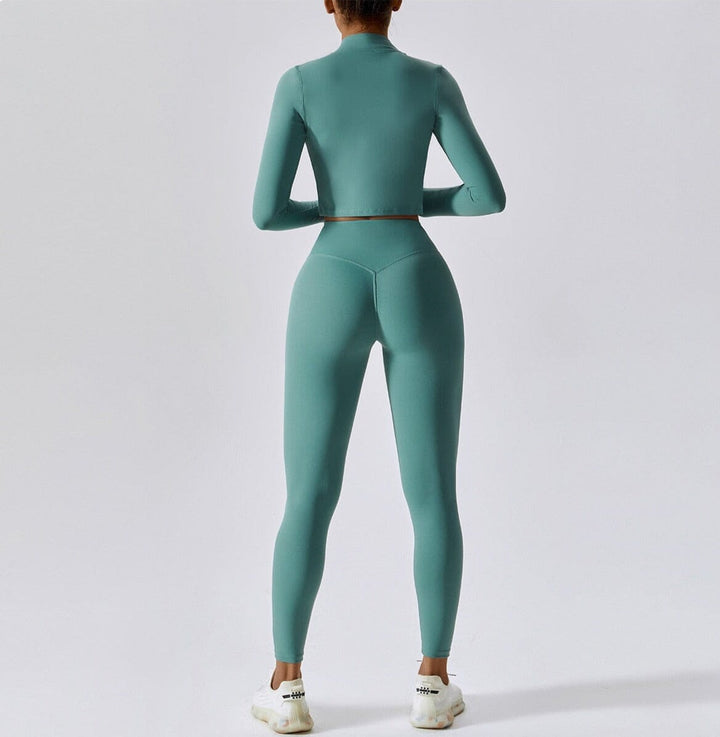 Ultimate Power Scrunch Set - Stylish Leggings, Chic Top & Trendy Jacket