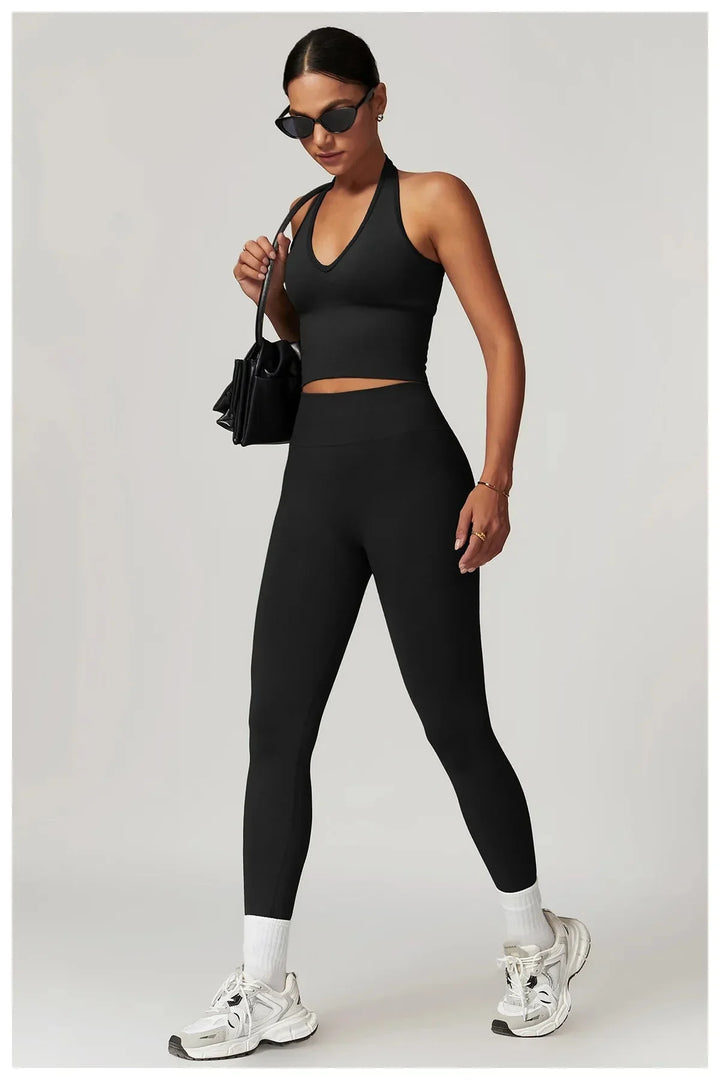 Elevate Your Workout: Momentum Seamless V-Line Leggings and Top Set