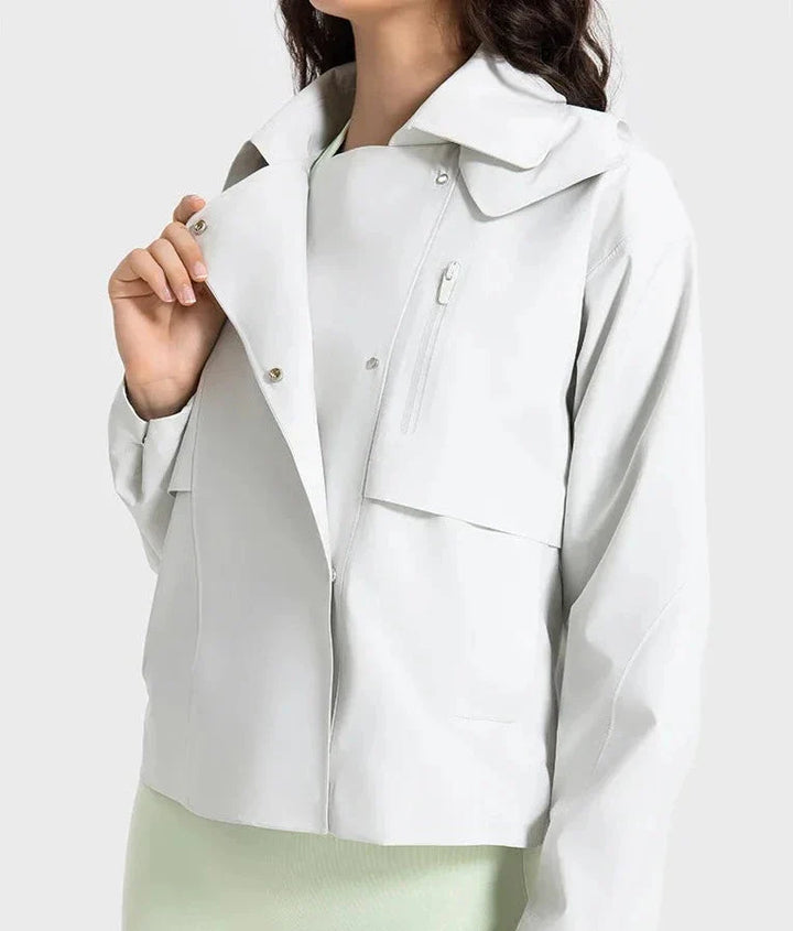 Versatile Windbreaker Jacket with Removable Hood
