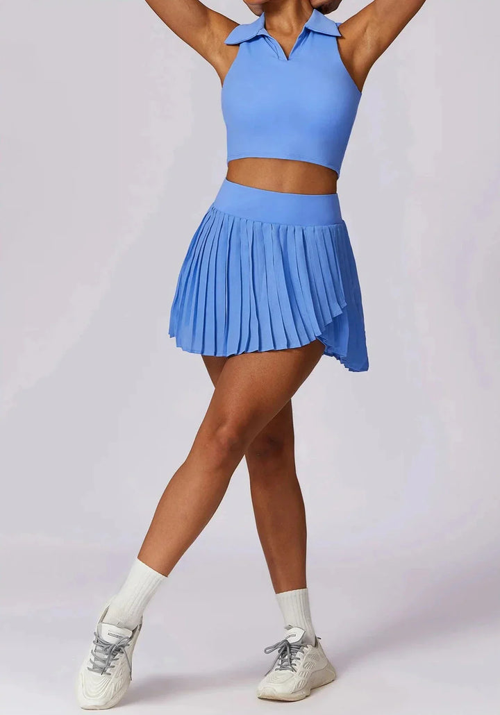 Catch the Summer Vibe Tennis Set - Stylish Skirt & Top Combo