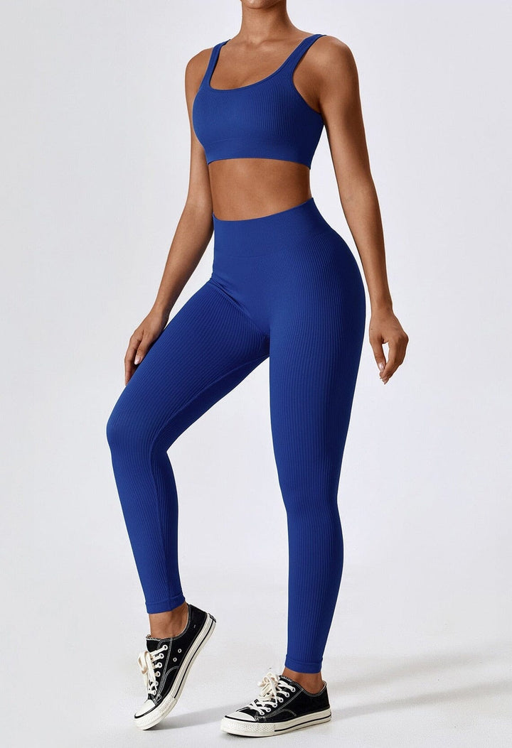 Grove Essential Seamless Bra Set - Stylish Leggings and Top Combo