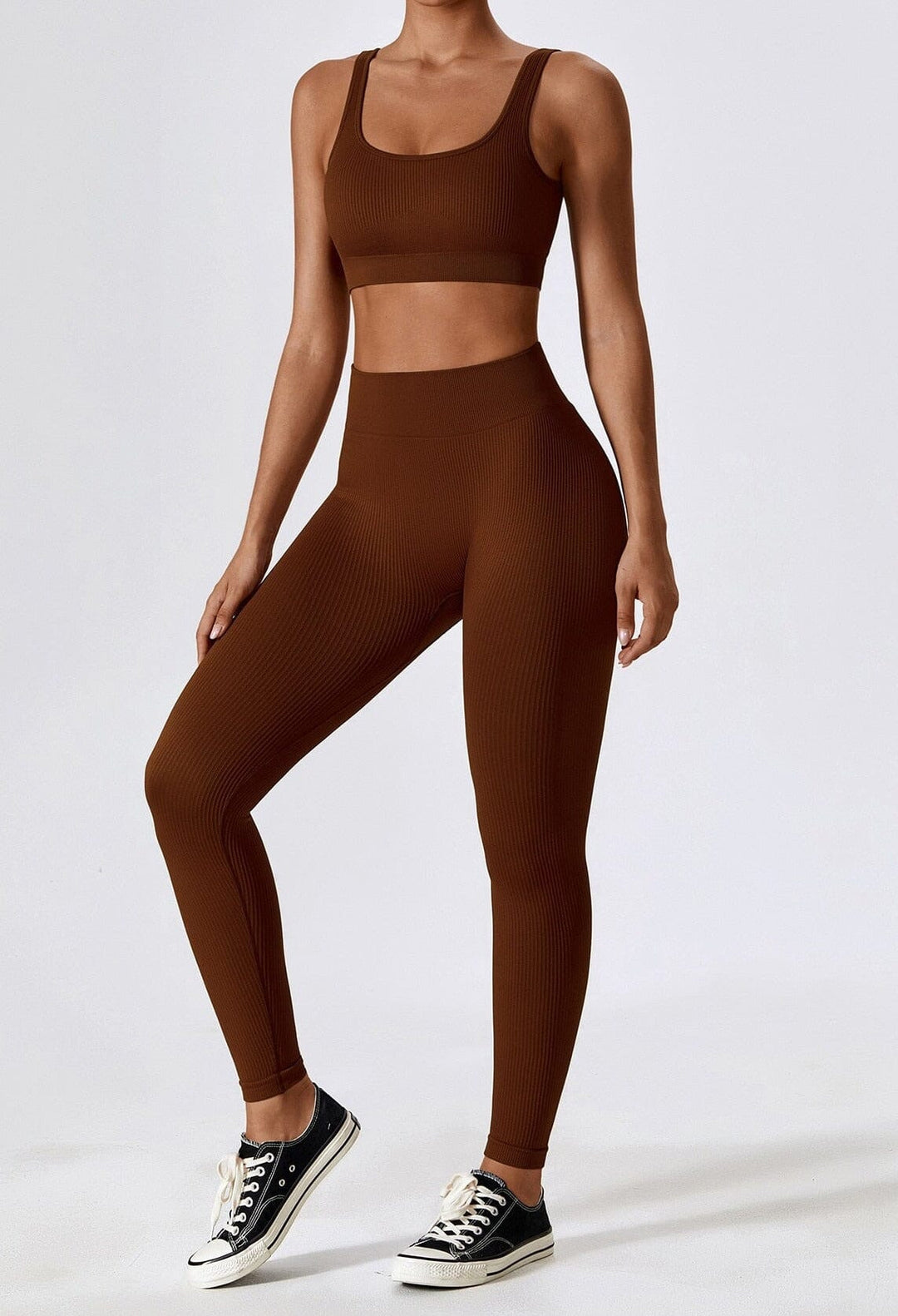 Grove Essential Seamless Bra Set - Stylish Leggings and Top Combo