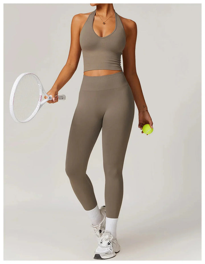 Elevate Your Workout: Momentum Seamless V-Line Leggings and Top Set