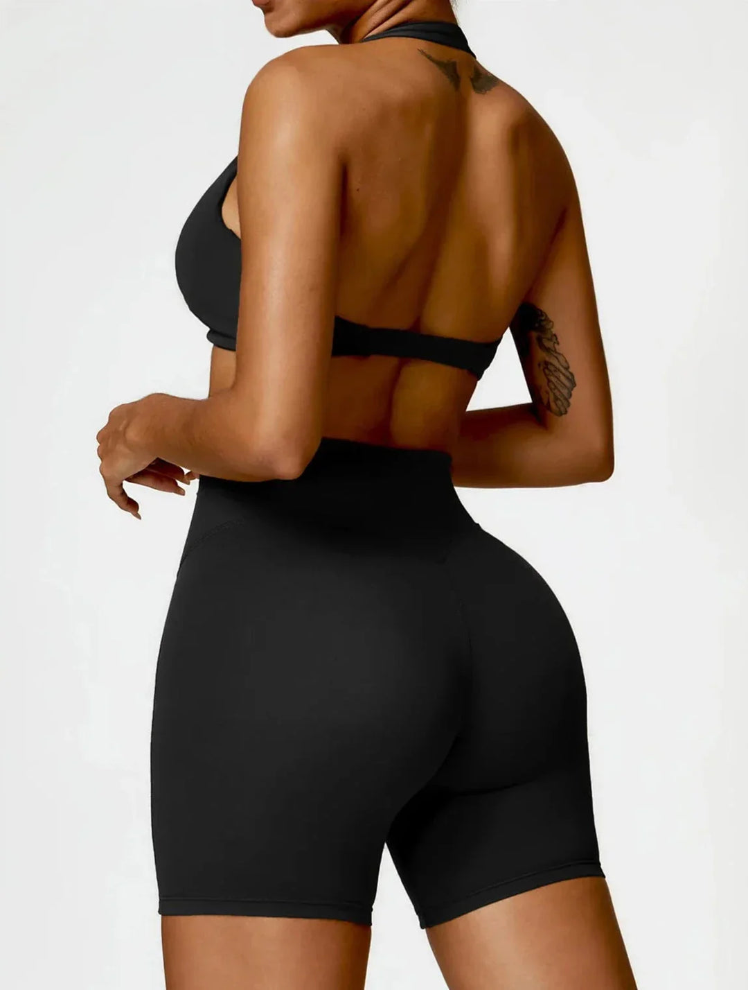 Chic Elegance Yoga Ensemble - Stylish Shorts and Top Set
