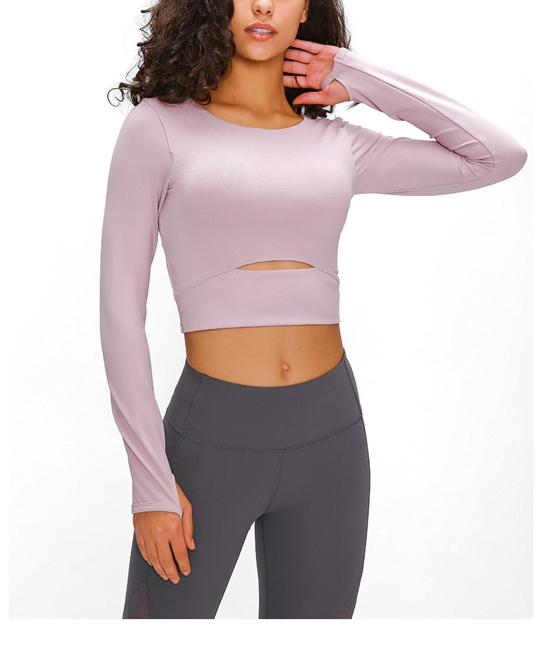 Stylish Hollow-Out Yoga Top