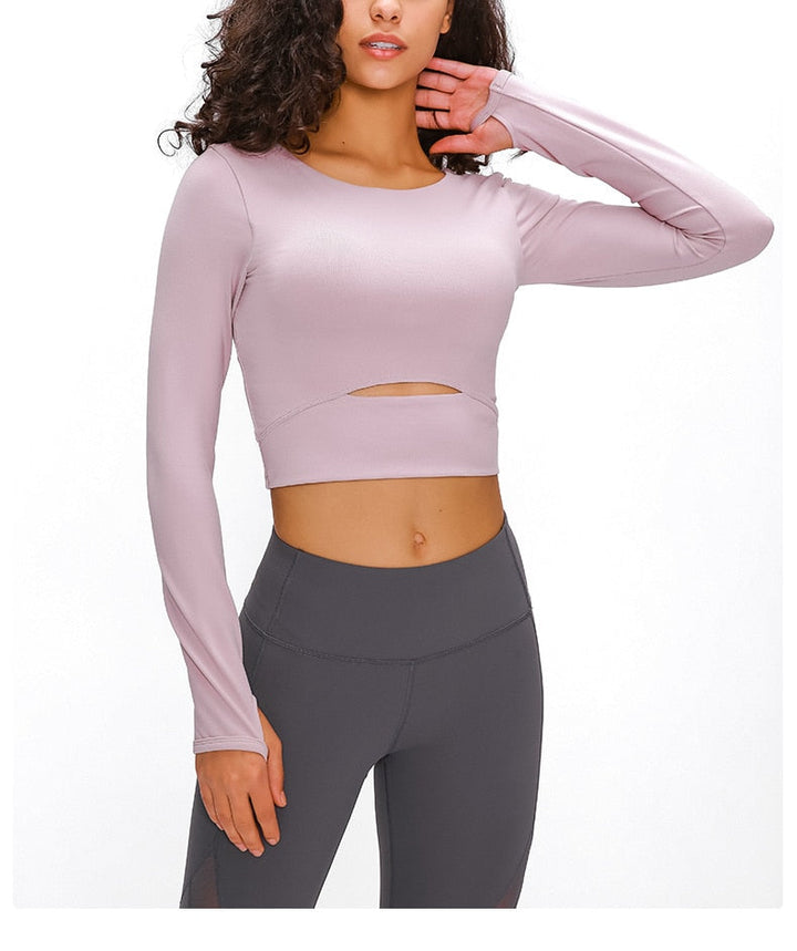 Stylish Hollow-Out Yoga Top
