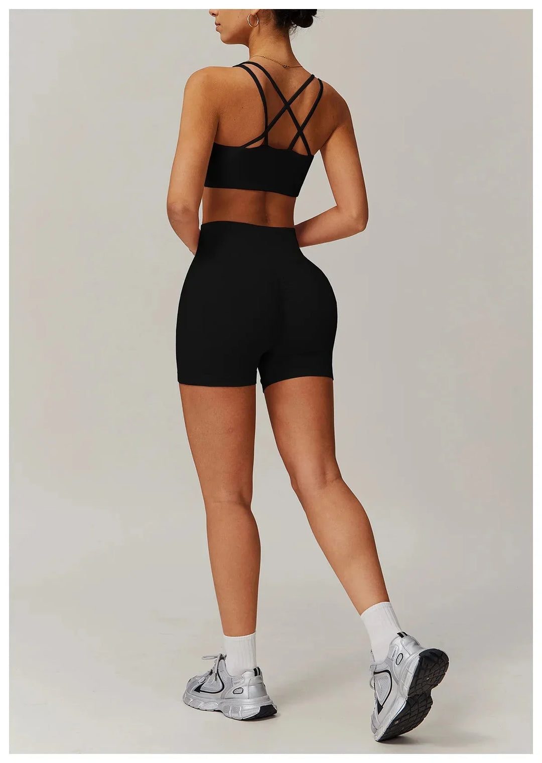 Personalized Engraved Fitness Ensemble - Stylish Shorts & Top Set