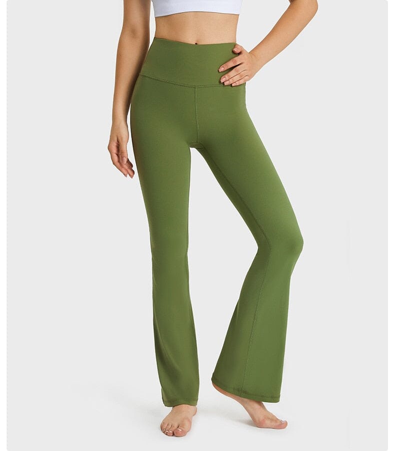Chic Jade Bell-Bottom Trousers for Effortless Style