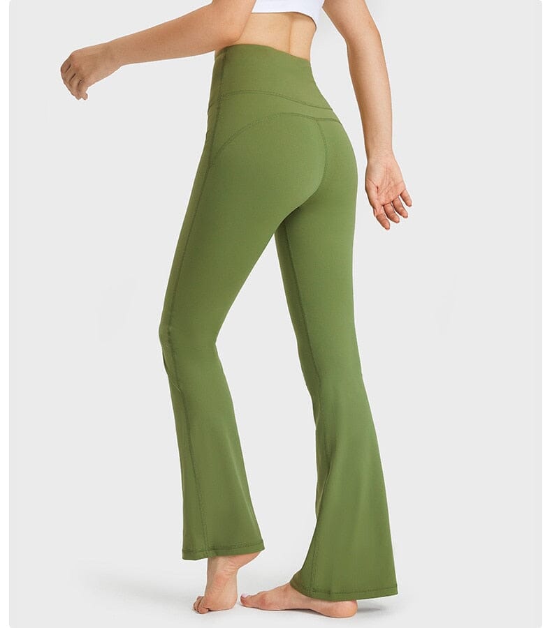 Chic Jade Bell-Bottom Trousers for Effortless Style