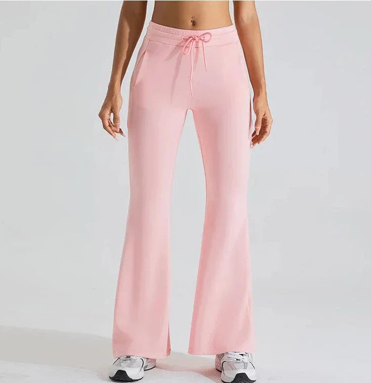 Chic Vibe Drawstring Flare Trousers