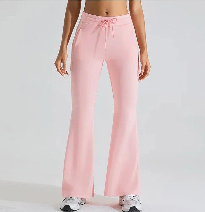 Chic Vibe Drawstring Flare Trousers