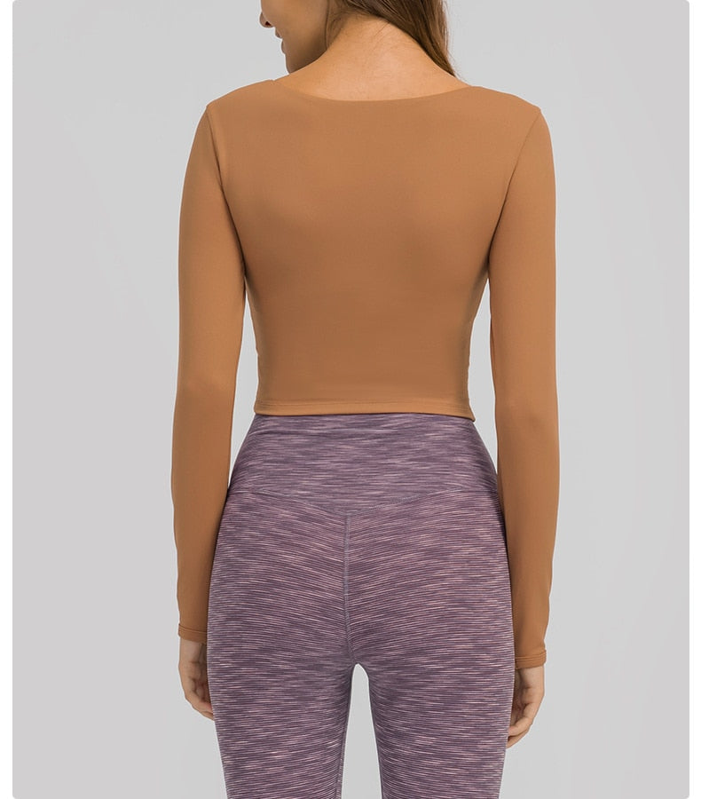 Stylish Hollow-Out Yoga Top