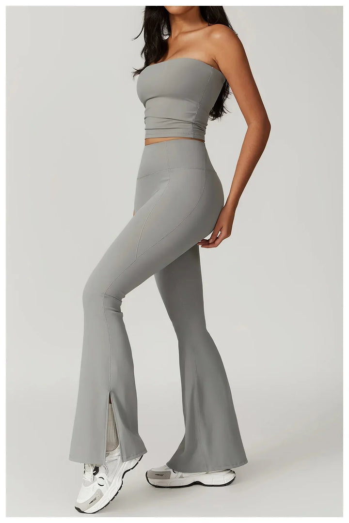 Elevate Your Workout: Flared Performance Leggings & Top Set