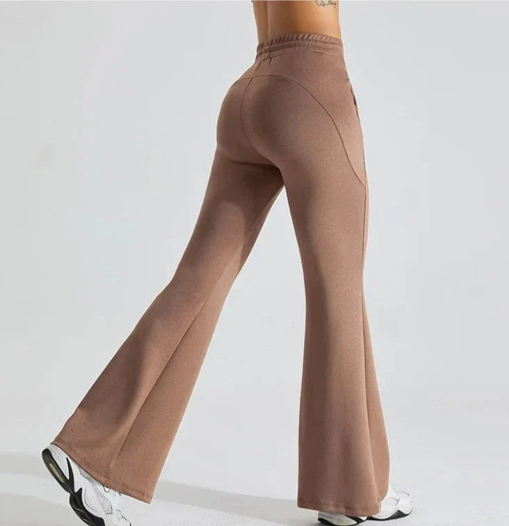 Chic Vibe Drawstring Flare Trousers
