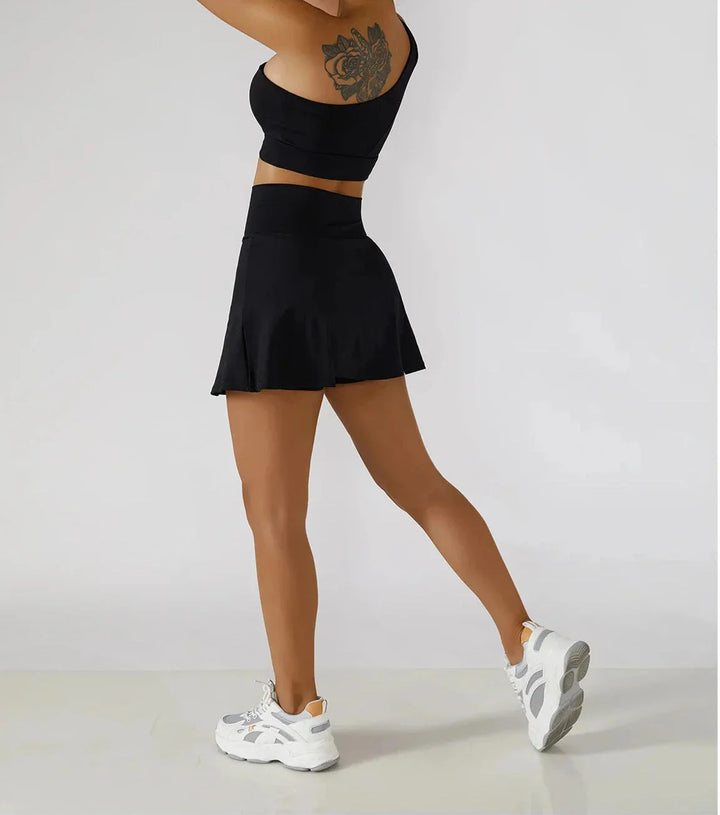 Dynamic Performance Sports Set - Stylish Skirt & Top Combo