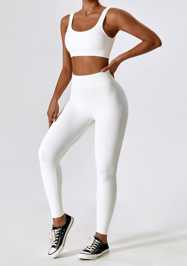 Grove Essential Seamless Bra Set - Stylish Leggings and Top Combo