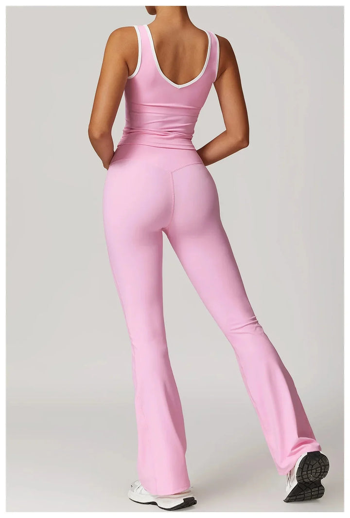 Elevate Your Workout: Myriad Step Up Gym Set - Stylish Leggings & Top Combo