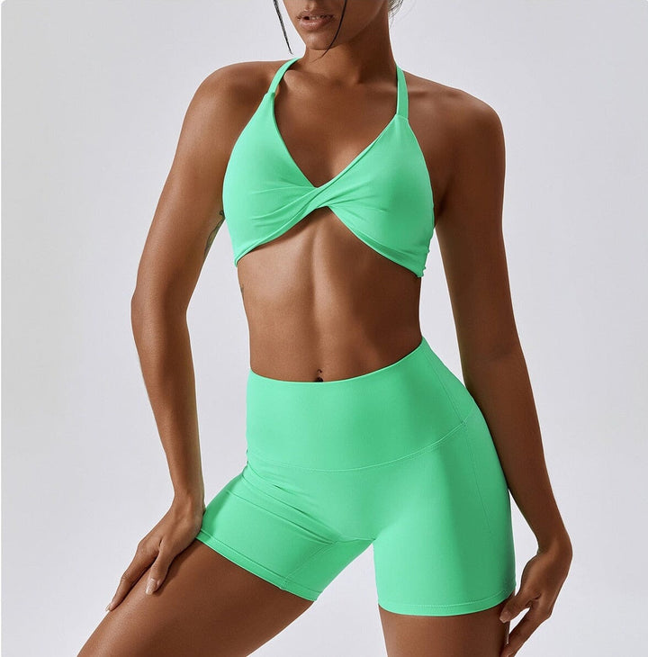 Elevate Your Practice with the Crest Yoga Ensemble: Stylish Shorts & Top Set
