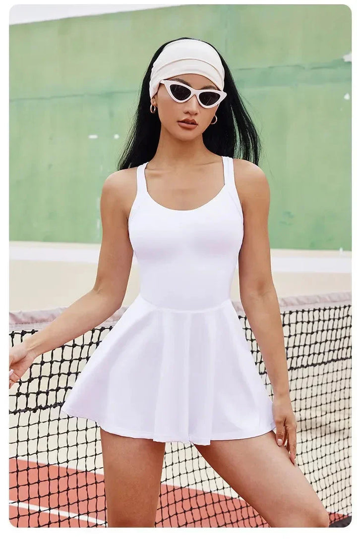 Elevate Your Game with the Good Vibes One-Piece Tennis Dress