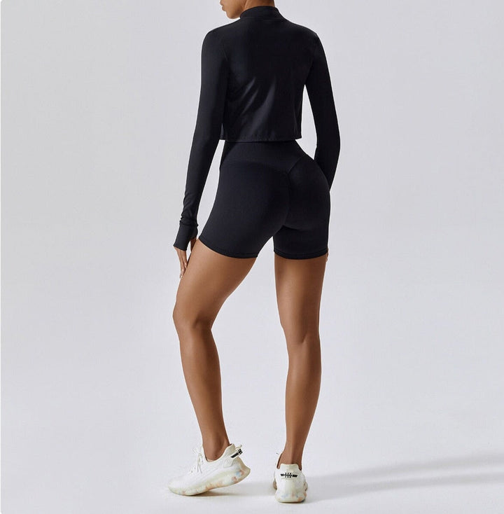 Ultimate Power Scrunch Set - Stylish Shorts, Chic Top & Trendy Jacket