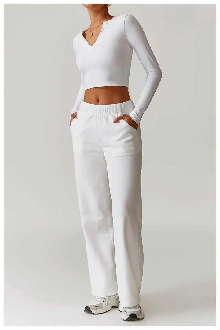 Transform Your Workout: Obsession Long Sleeve Activewear Set - Stylish Top & Comfy Pants