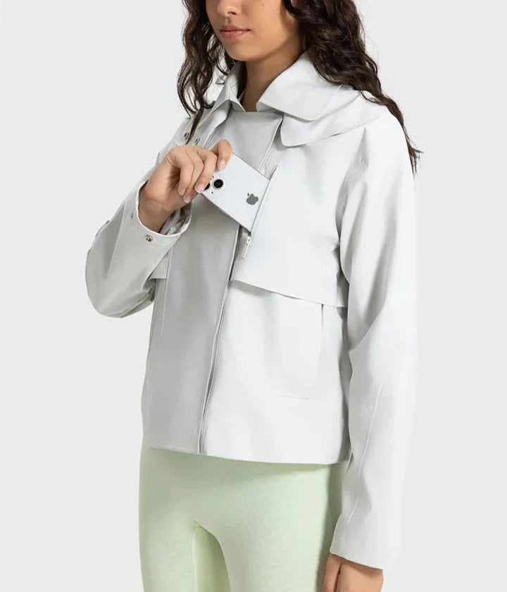 Versatile Windbreaker Jacket with Removable Hood