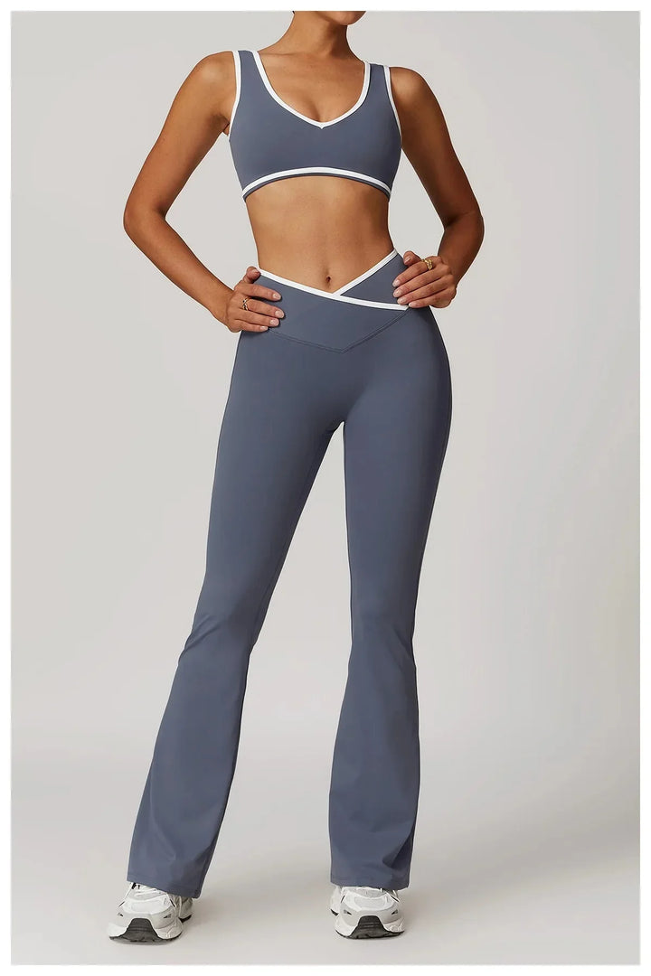 Elevate Your Workout: Myriad Gym Set with Stylish Leggings and Supportive Bra