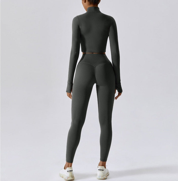 Ultimate Power Scrunch Set - Stylish Leggings, Chic Top & Trendy Jacket