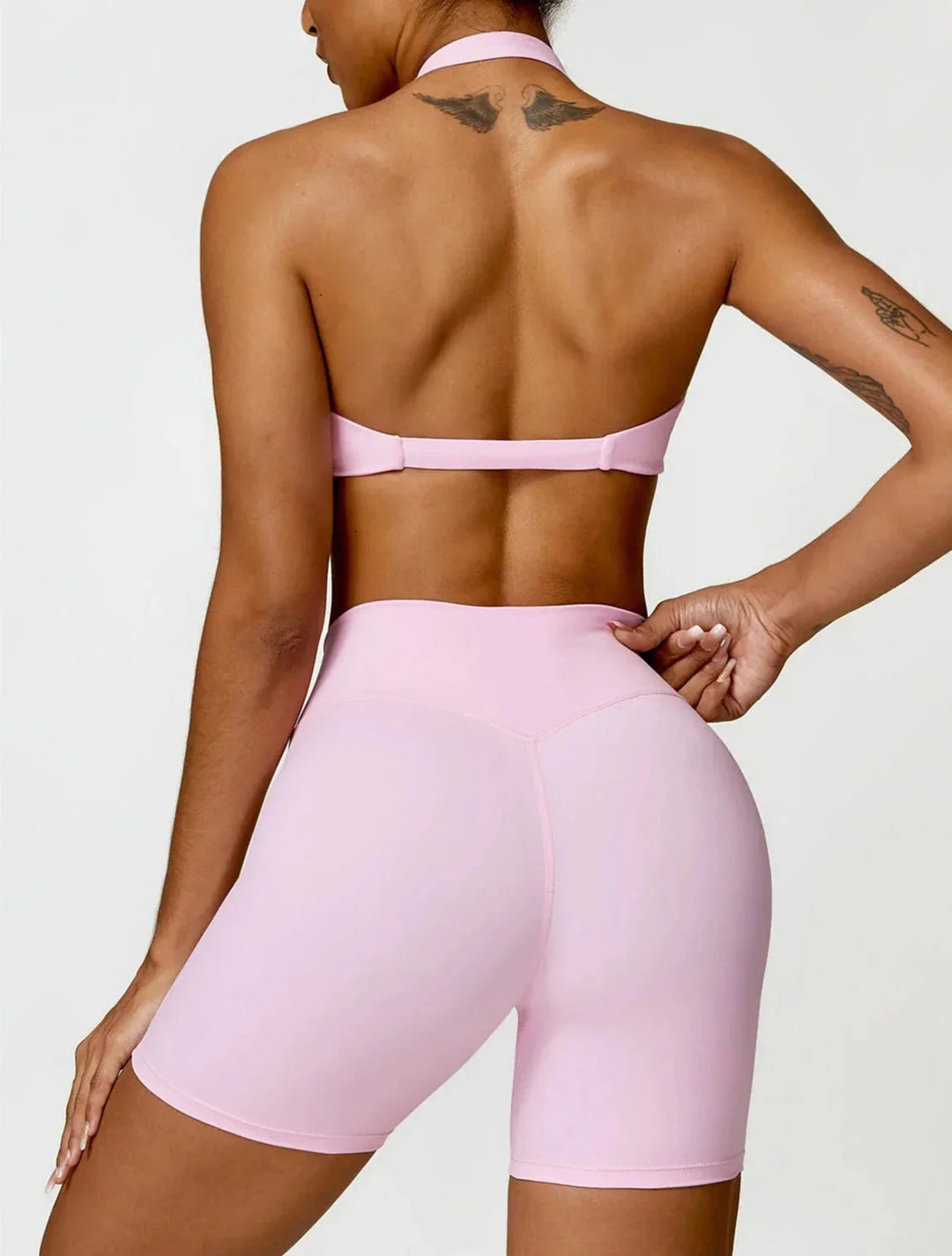 Chic Elegance Yoga Ensemble - Stylish Shorts and Top Set