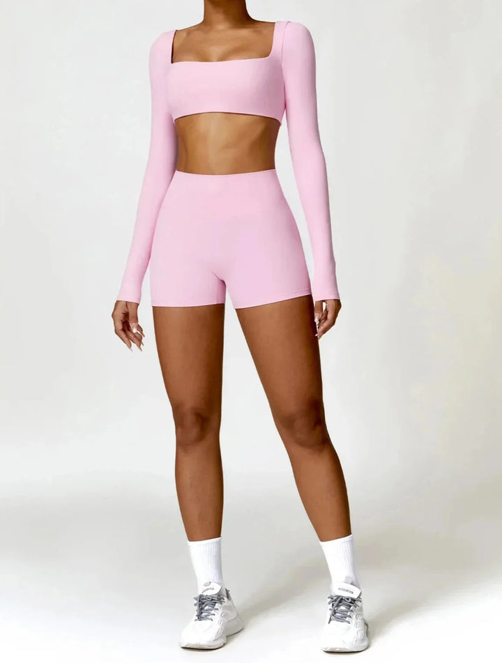 Elevate Your Activewear: Charm Flex Performance Top & Shorts Set
