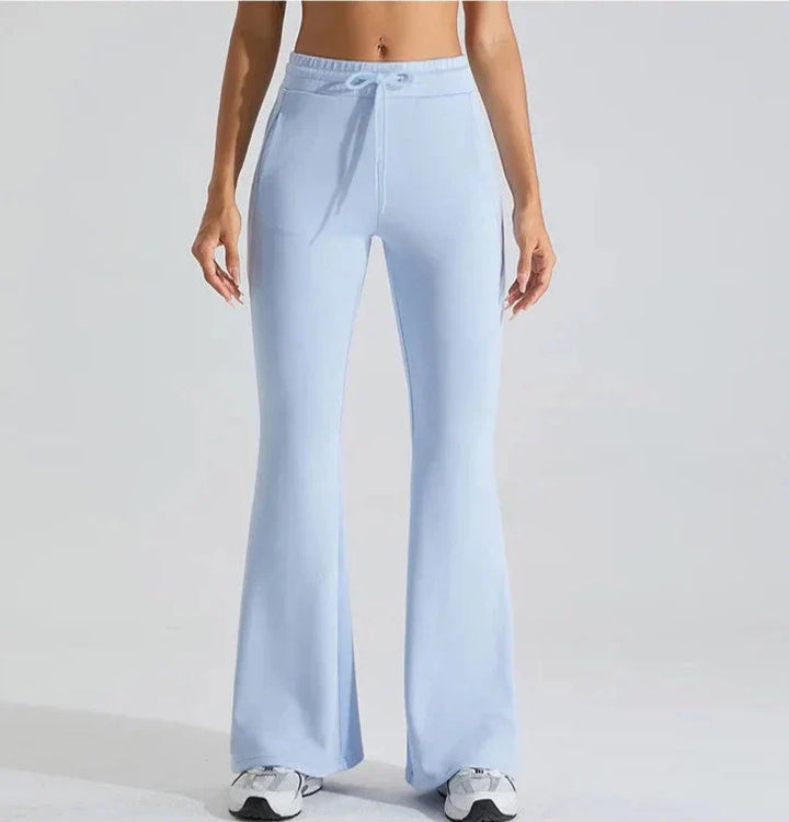 Chic Vibe Drawstring Flare Trousers
