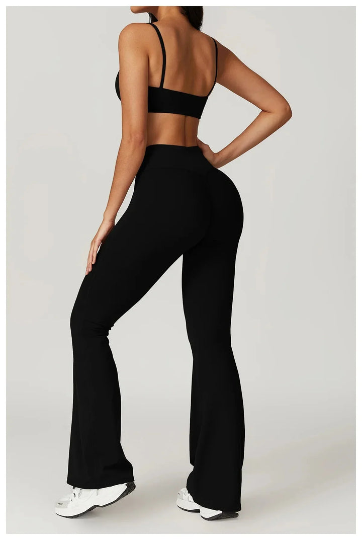 Chase Elegant High-Waisted Flared Trousers
