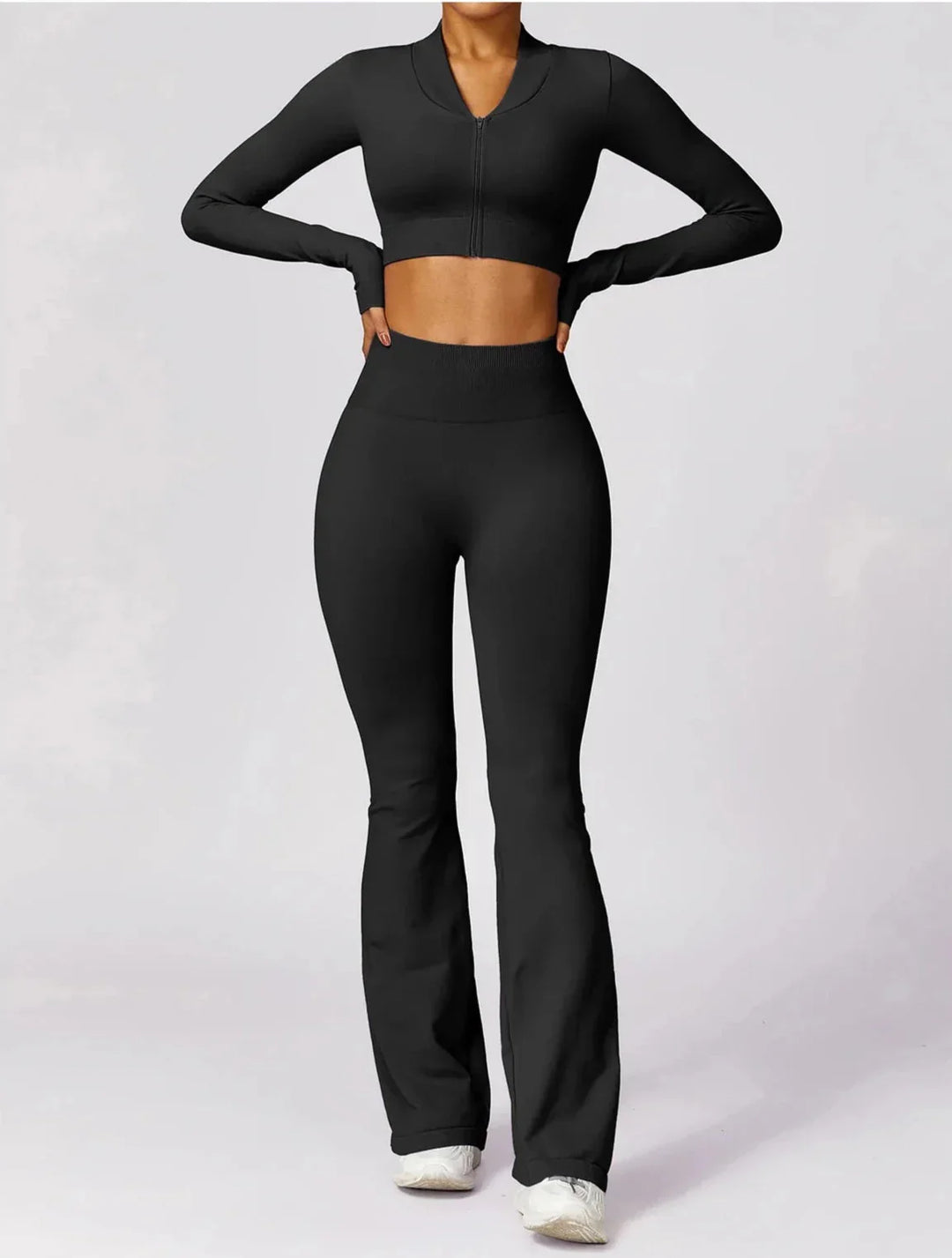 Ultimate Comfort Flare Set - Stylish Leggings & Cozy Jacket