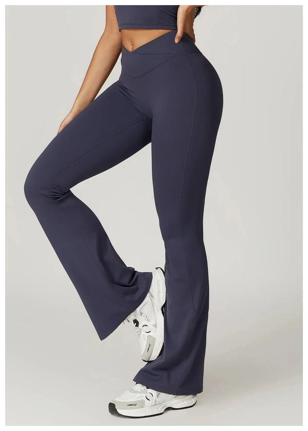 Chase Elegant High-Waisted Flared Trousers