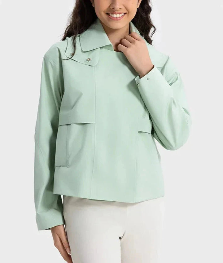 Versatile Windbreaker Jacket with Removable Hood