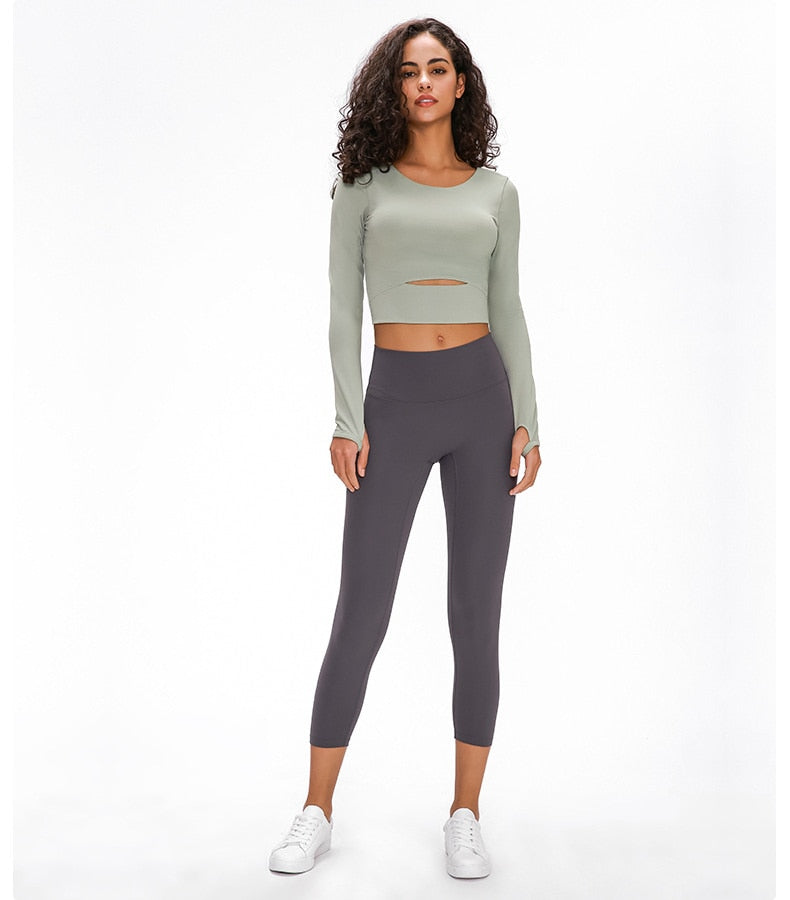 Stylish Hollow-Out Yoga Top