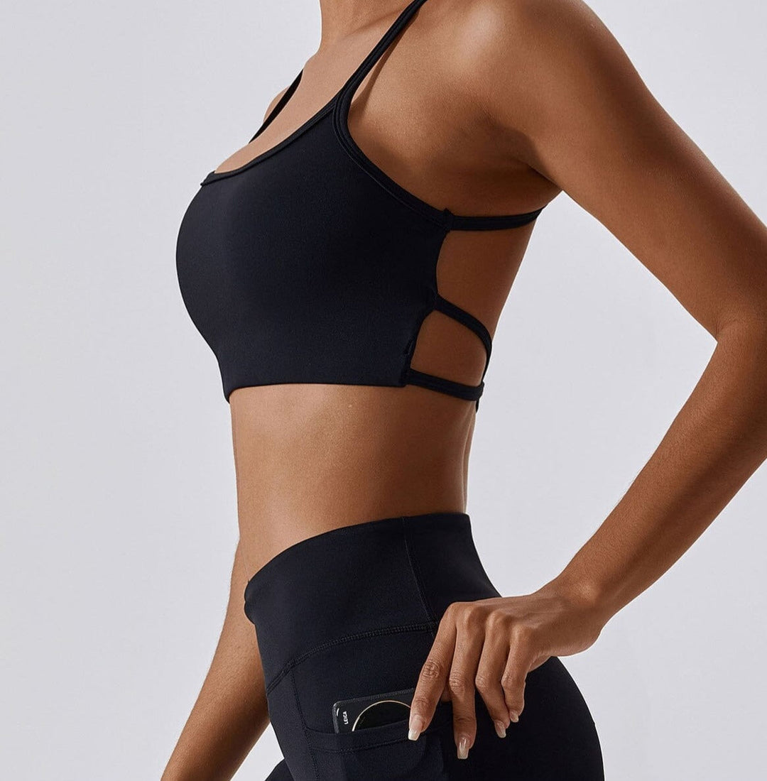 Chic Cross-Back Halter Bra for Ultimate Comfort and Support