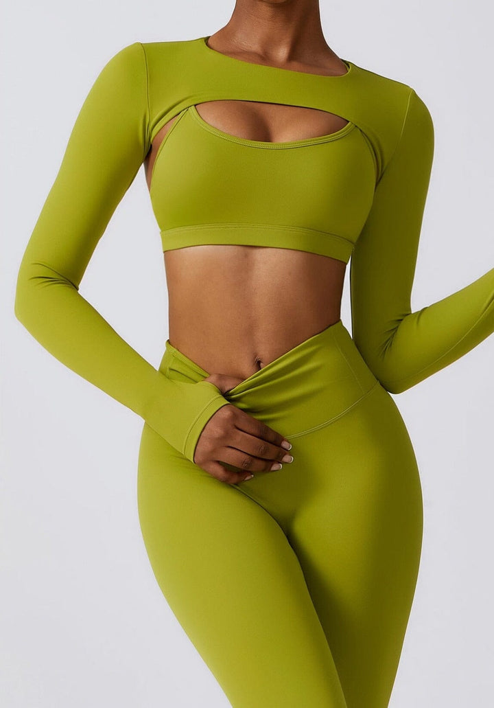 Stylish Three-Piece Overall Set - Leggings & Coordinating Top