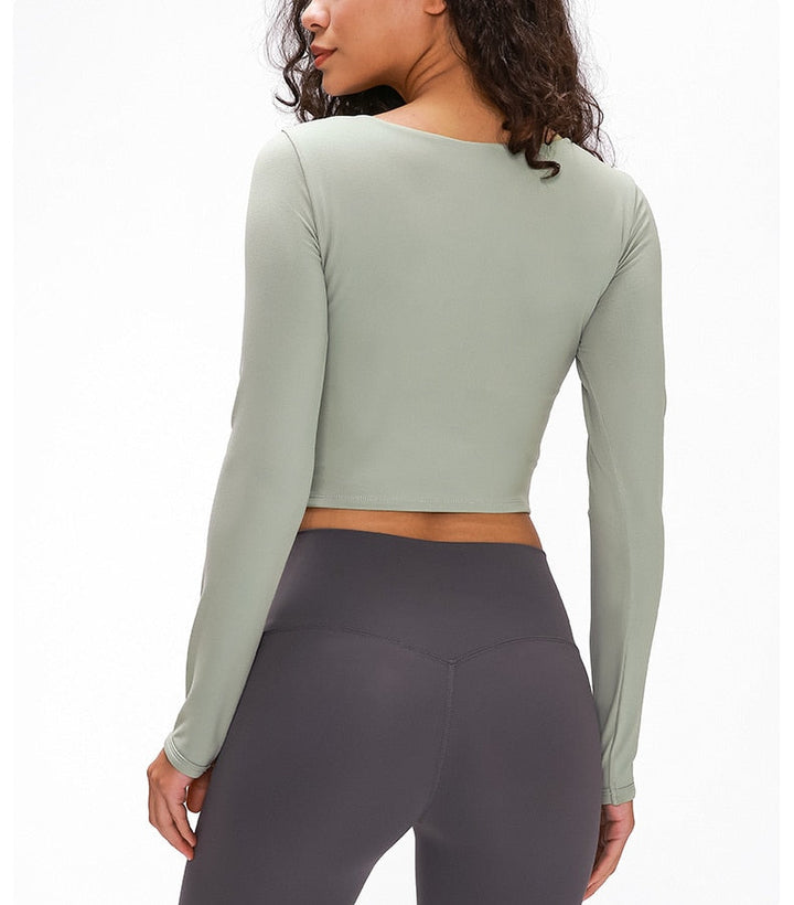 Stylish Hollow-Out Yoga Top