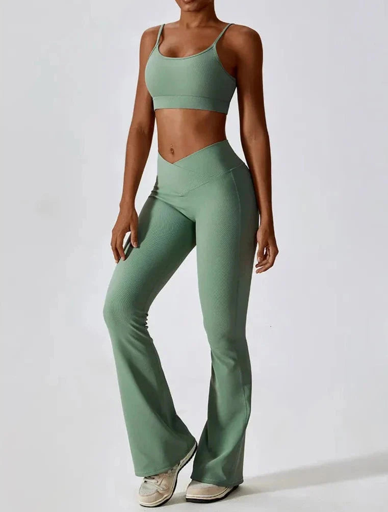 Soulmate Flared Ensemble - Stylish Leggings & Chic Top