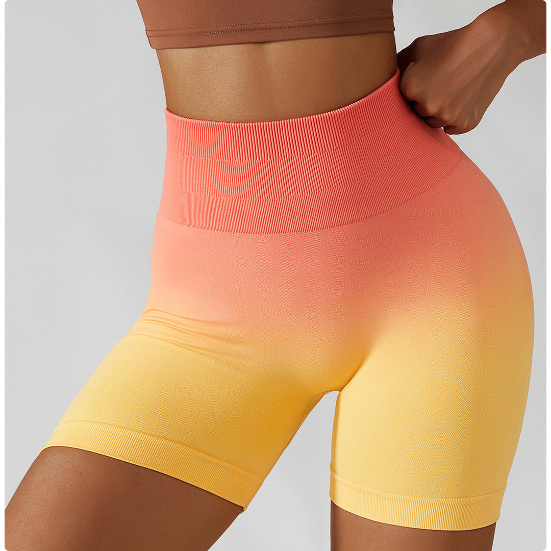 Vibrant Gradient Seamless Performance Shorts