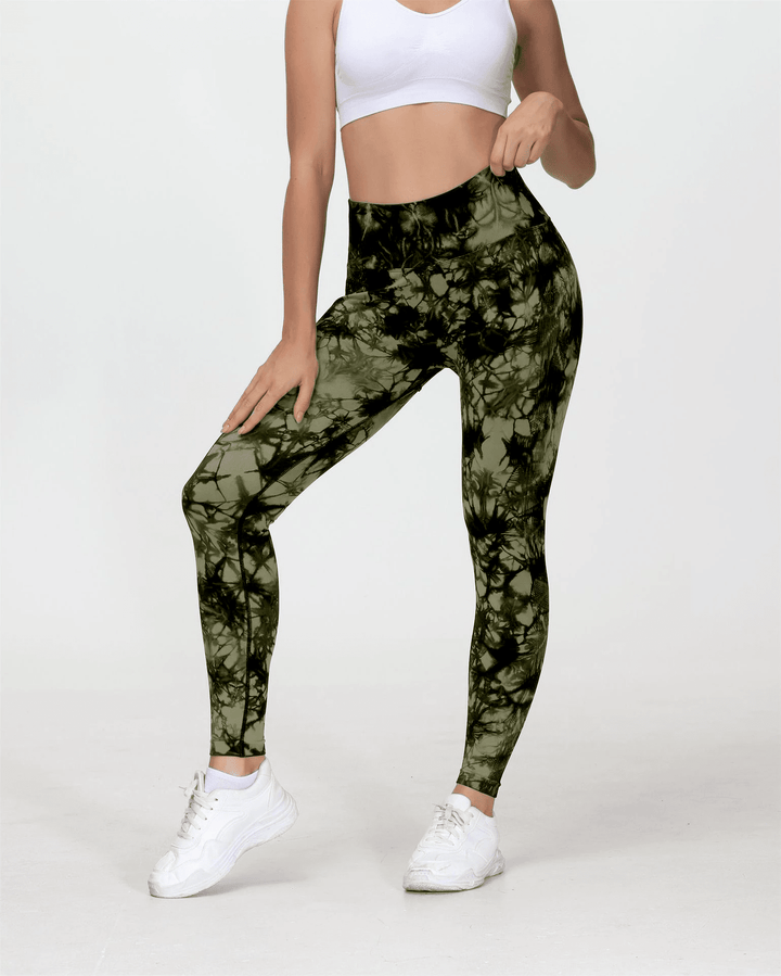 Chic Marble Print Scrunch Leggings